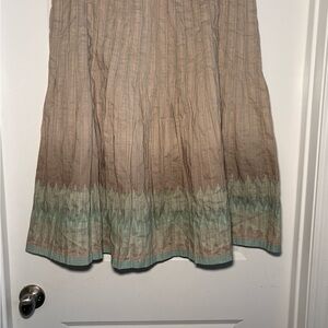 Ellen Tracy Earth-Tone Maxi Skirt with Decorative Hem 14 Easter Skirt